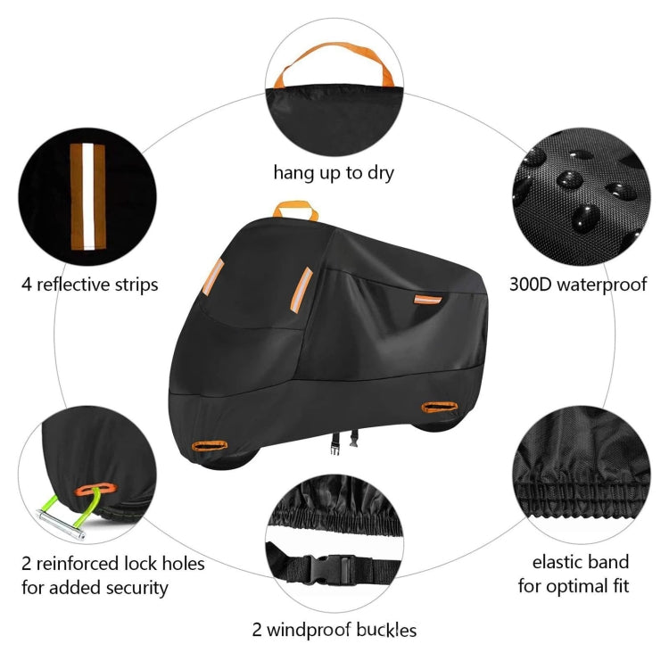 Motorcycle Rain Sun Protection Cover Oxford Cloth Dustproof With Anti-theft Buckle, Size: XL - Raincoat by PMC Jewellery | Online Shopping South Africa | PMC Jewellery | Buy Now Pay Later Mobicred