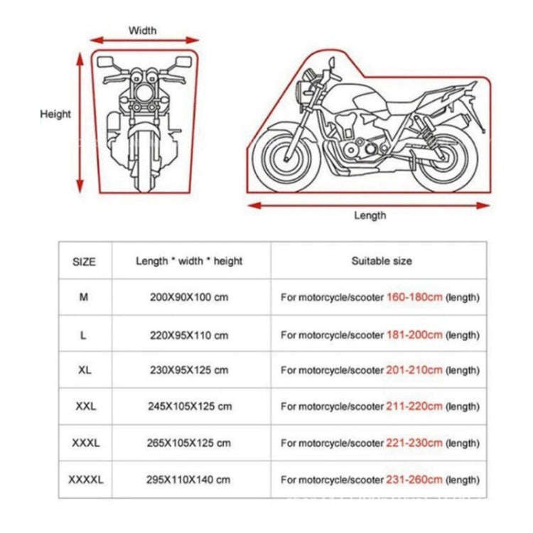 Motorcycle Rain Sun Protection Cover Oxford Cloth Dustproof With Anti-theft Buckle, Size: M - Raincoat by PMC Jewellery | Online Shopping South Africa | PMC Jewellery | Buy Now Pay Later Mobicred