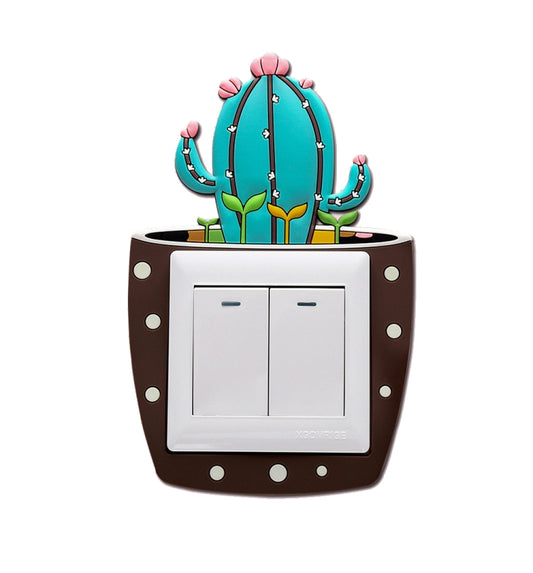 Luminous Three-dimensional Cactus Switch Sticker Socket Panel Cover Decor, Style: Cactus Pillar - Sticker by PMC Jewellery | Online Shopping South Africa | PMC Jewellery | Buy Now Pay Later Mobicred