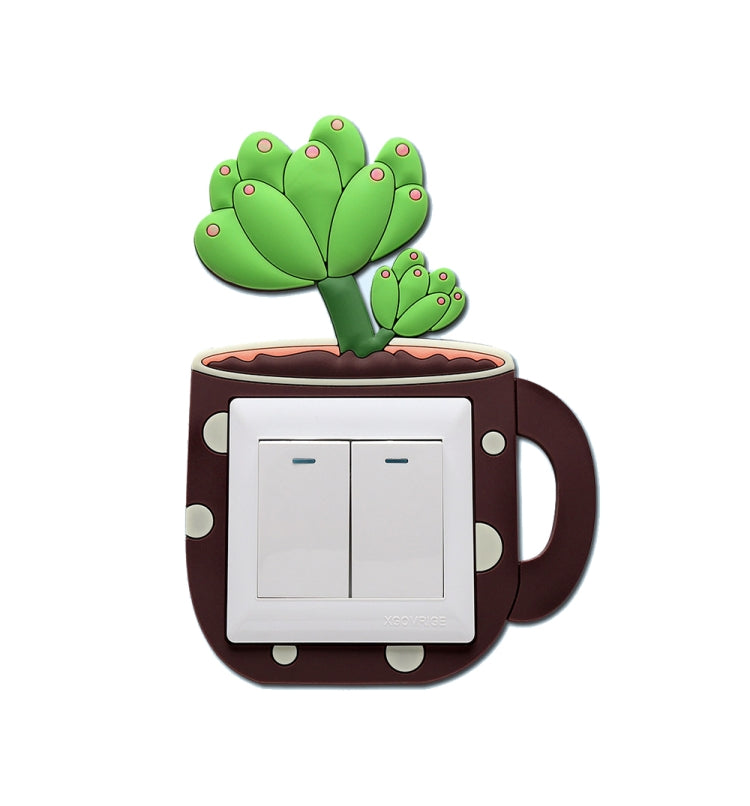 Luminous Three-dimensional Cactus Switch Sticker Socket Panel Cover Decor, Style: Winter Beauty - Sticker by PMC Jewellery | Online Shopping South Africa | PMC Jewellery | Buy Now Pay Later Mobicred