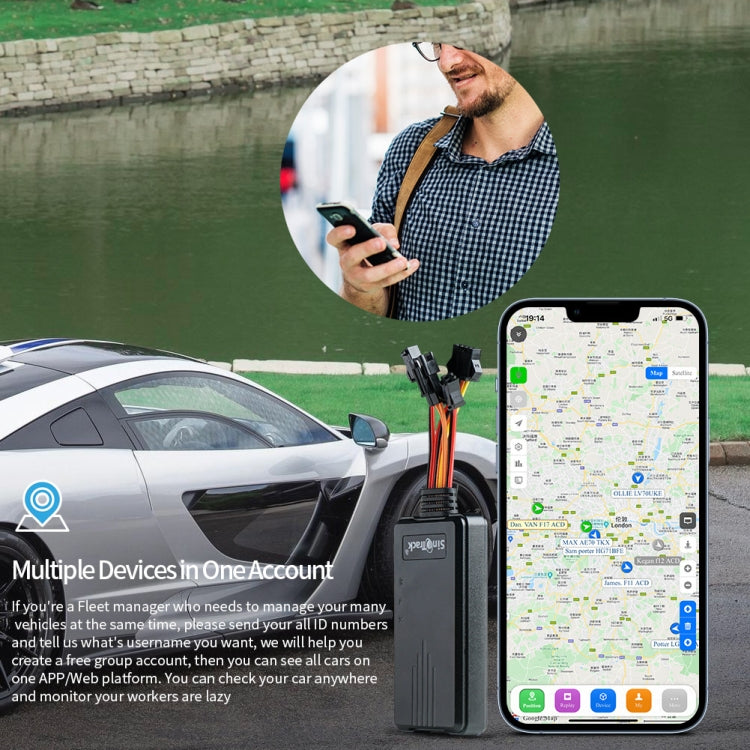 SinoTrack 4G 4-wire GPS Car-mounted Motorcycle Anti-theft Positioning Tracker, Specifications: With Power Cord - Car Tracker by SinoTrack | Online Shopping South Africa | PMC Jewellery | Buy Now Pay Later Mobicred