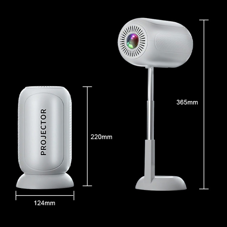 TS-6 Android 11 WiFi6 4K Mini Projector Hidden Lift Gimbal Projector AU Plug(White) - LED Projector by PMC Jewellery | Online Shopping South Africa | PMC Jewellery | Buy Now Pay Later Mobicred