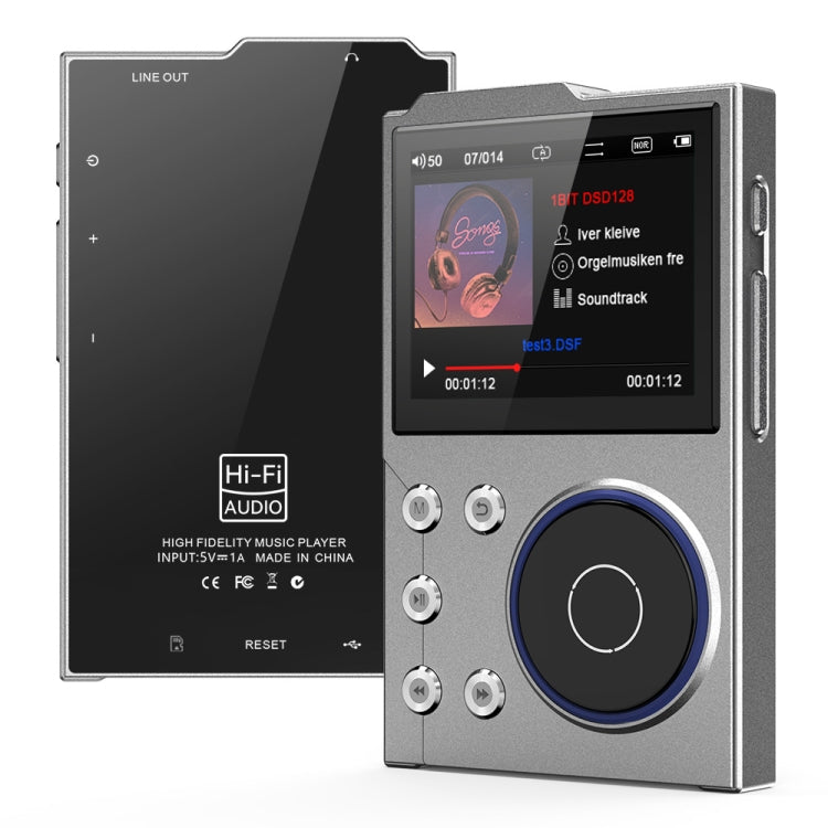 2.4 inch HIFI Bluetooth Music Player DSD256 Mastering Sound Quality Walkman, Memory: 16GB+32GB(Gray) - MP3 Player by PMC Jewellery | Online Shopping South Africa | PMC Jewellery | Buy Now Pay Later Mobicred