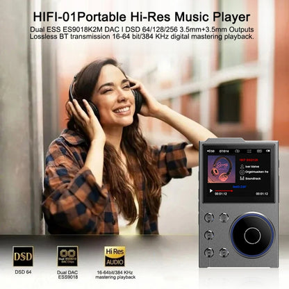 2.4 inch HIFI Bluetooth Music Player DSD256 Mastering Sound Quality Walkman, Memory: 16GB(Gray) - MP3 Player by PMC Jewellery | Online Shopping South Africa | PMC Jewellery | Buy Now Pay Later Mobicred