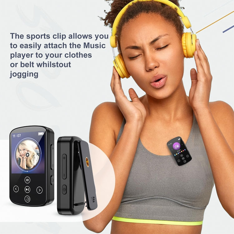 MP3 Bluetooth Music Player HIFI Sports Clip Touch Screen MP4, Memory: 8GB(Black) - MP3 Player by PMC Jewellery | Online Shopping South Africa | PMC Jewellery | Buy Now Pay Later Mobicred