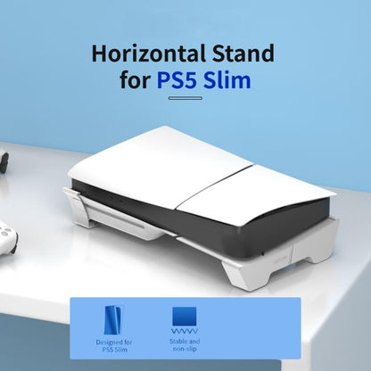 For PS5 Slim STARTRC GAMES Base Horizontal Placement Bracket Game Console Horizontal Fixed Cooling Base(White Upgraded Digital/Disc Universal) - Holder by STARTRC GAMES | Online Shopping South Africa | PMC Jewellery | Buy Now Pay Later Mobicred