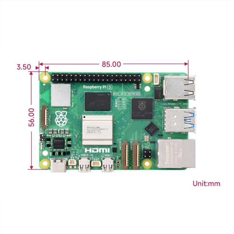 Waveshare For Raspberry Pi 5 2.4GHz Quad-Core BCM2712 Processor Development Board, Spec: 2GB - free shipping - PMC Jewellery - Order now!