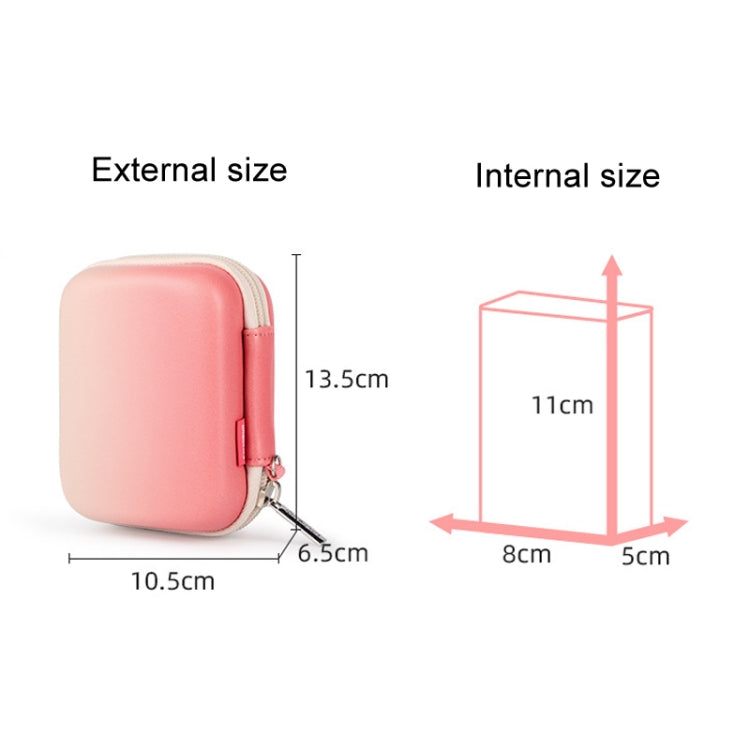Cwatcun H45 Mini Storage Bag Small Microslice Digital Camera Bag PU Waterproof Hard Shell Bag(Pink) - Leather Bag by Cwatcun | Online Shopping South Africa | PMC TechLife | Buy Now Pay Later Mobicred