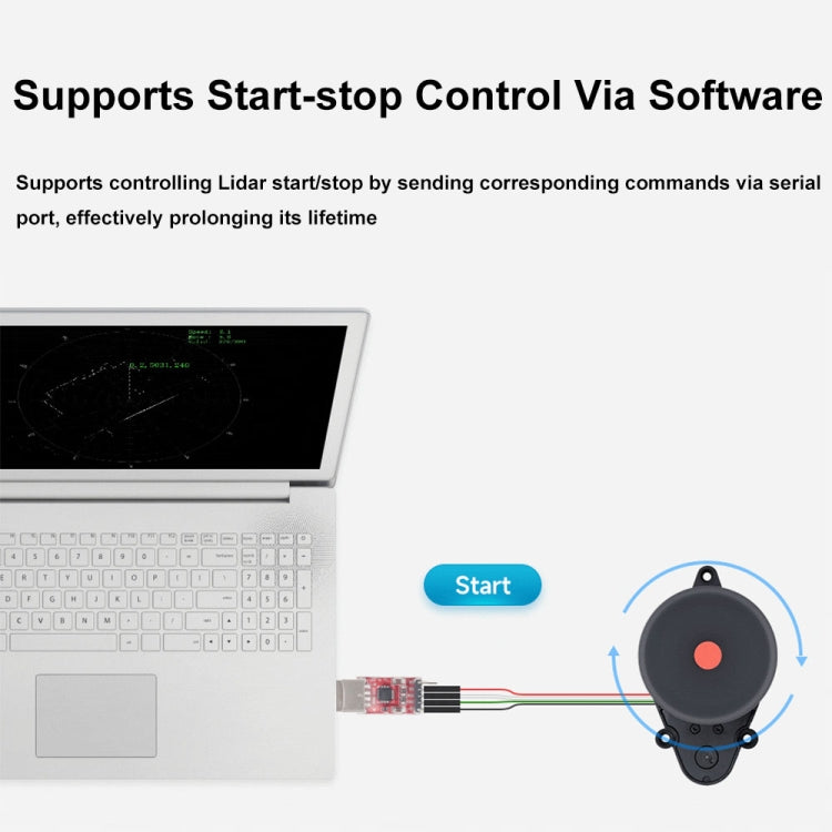 Waveshare 24659 360-degrees Omni-directional Triangulation Lidar, 8m Radius Ranging - Arduino Nucleo Accessories by Waveshare | Online Shopping South Africa | PMC Jewellery | Buy Now Pay Later Mobicred