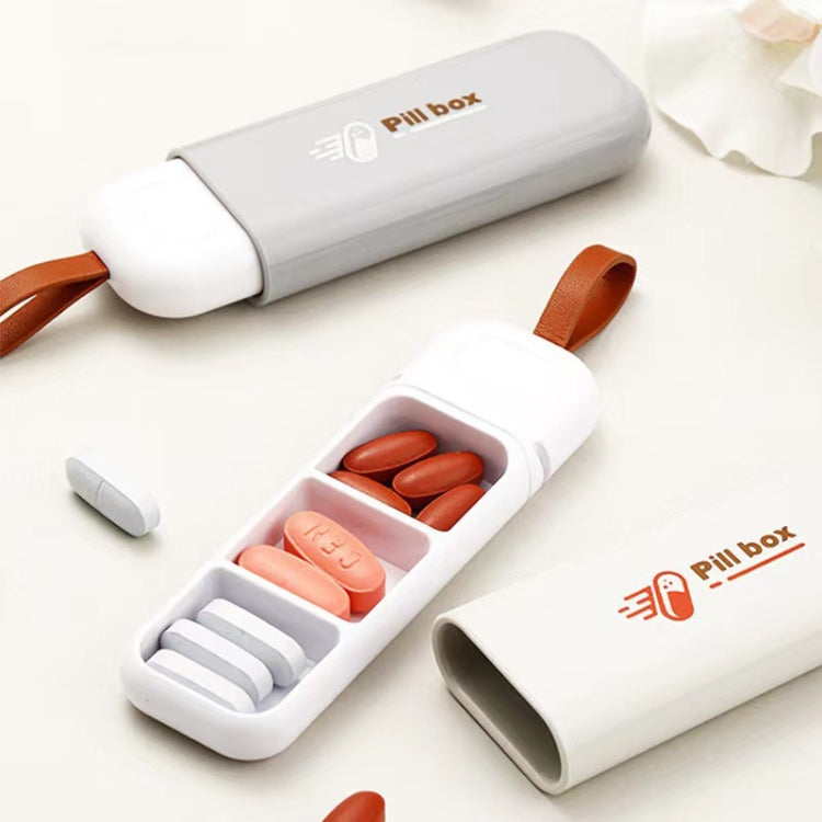 Portable Mini 3 Grids Pill Box Travel Sealed Moisture-proof Medicine Dispenser Pill Storage Box(White) - free shipping - PMC TechLife - Order now!