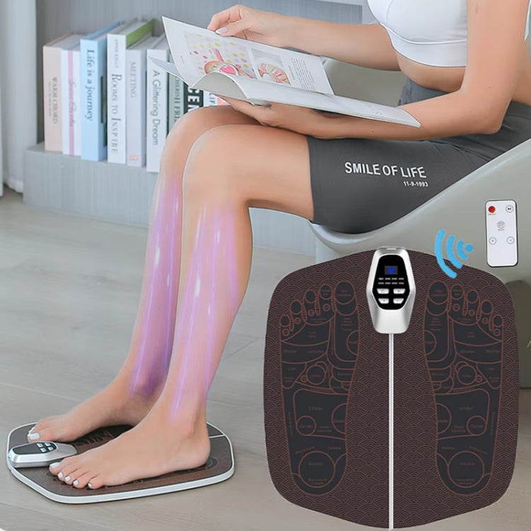 EMS Foot Massager Pad Foldable Pulse Foot Massage Mat Microcurrent Foot Physical Therapy With RC(Coffee) - free shipping - PMC TechLife - Order now!