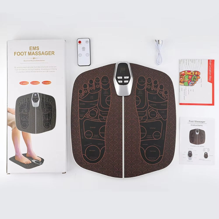 EMS Foot Massager Pad Foldable Pulse Foot Massage Mat Microcurrent Foot Physical Therapy With RC(Coffee) - free shipping - PMC TechLife - Order now!