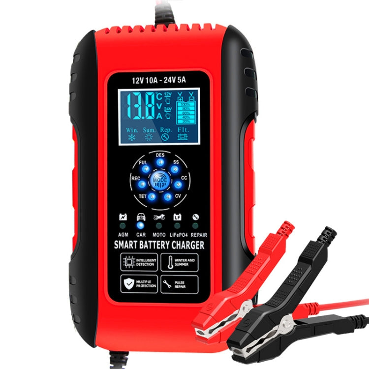 ANHTCzyx 12V/24V 6-180AH 7-Stage Smart Car Motorcycle Battery Charger(US Plug) - Battery Charger by ANHTCzyx | Online Shopping South Africa | PMC Jewellery | Buy Now Pay Later Mobicred