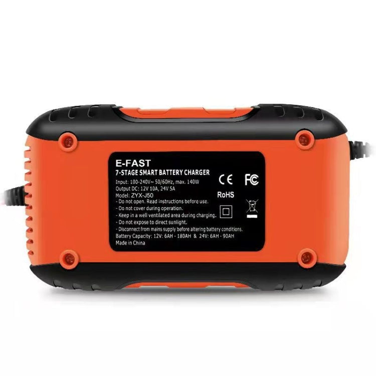 ANHTCzyx 12V/24V 6-180AH 7-Stage Smart Car Motorcycle Battery Charger(EU Plug) - Battery Charger by ANHTCzyx | Online Shopping South Africa | PMC Jewellery | Buy Now Pay Later Mobicred