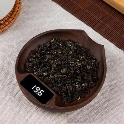 100g/0.1g Wood Electronic Tea Coffee Scale Kitchen Bar Scale(Ebony) - Kitchen Scales by PMC Jewellery | Online Shopping South Africa | PMC Jewellery | Buy Now Pay Later Mobicred