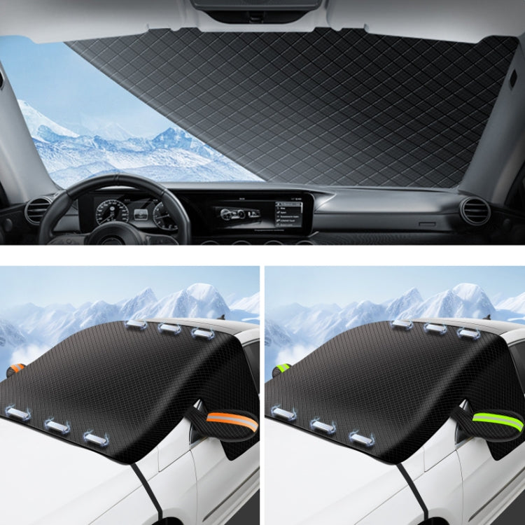 Car Magnetic Front Sunscreen Waterproof Thick Snow Shield(Orange) - Window Foils & Solar Protection by PMC Jewellery | Online Shopping South Africa | PMC Jewellery | Buy Now Pay Later Mobicred