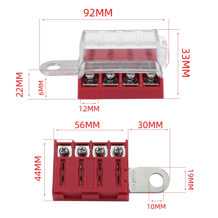 4-way RV Yacht Ignition Protection Battery Terminal Fuse Block, Specification: One - free shipping - PMC Jewellery - Order now!