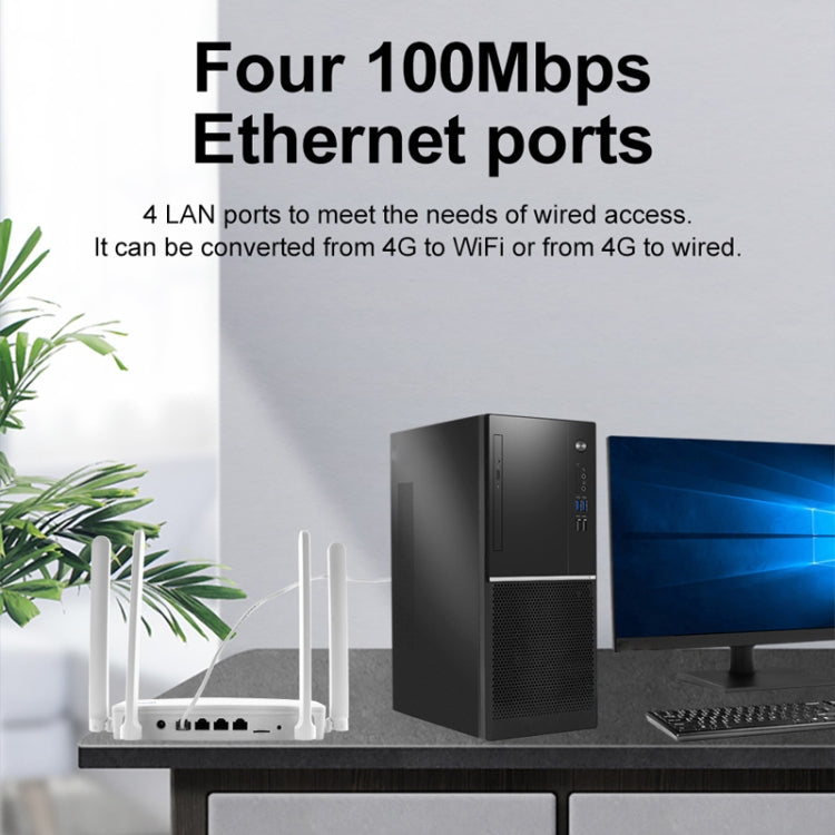 4G CPE Wireless Plug-In Router WiFi 6 Network Hotspot, EU Plug(White) - Wireless Routers by PMC TechLife | Online Shopping South Africa | PMC TechLife | Buy Now Pay Later Mobicred