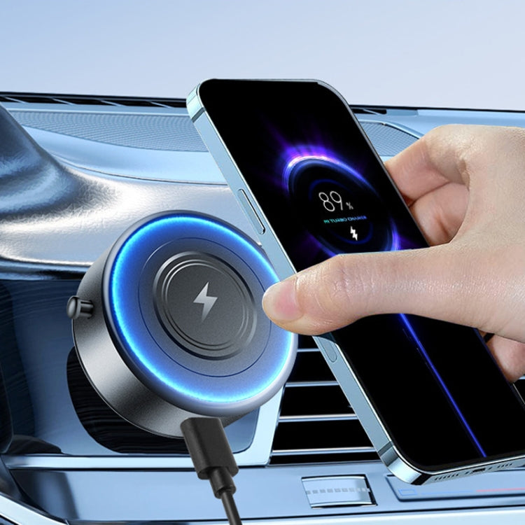 AIMITE M8 Car Wireless Charger Phone Holder Vacuum Suction Cup Strong Magnetic Support Bracket(Black) - free shipping - PMC Jewellery - Order now!