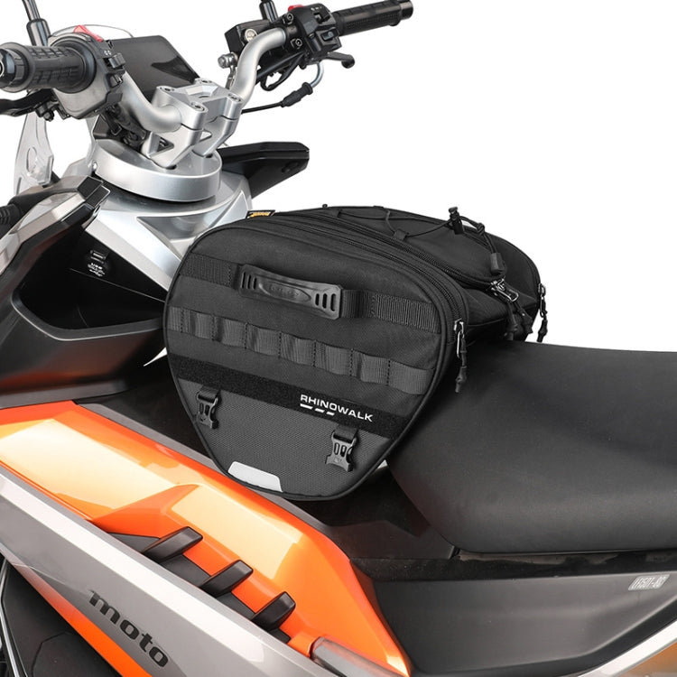 Rhinowalk MTR5001 15L Scooter Front Bag Large Capacity Curved Beam Motorcycle Rear Seat Bag(Black) - Bags & Luggages by Rhinowalk | Online Shopping South Africa | PMC Jewellery | Buy Now Pay Later Mobicred