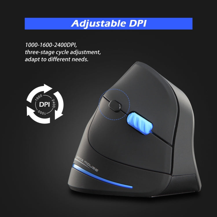 ZELOTES F-35A 6-Buttons Vertical Grip Ergonomic Rechargeable Wireless Mouse(Wireless Version) - free shipping - PMC TechLife - Order now!