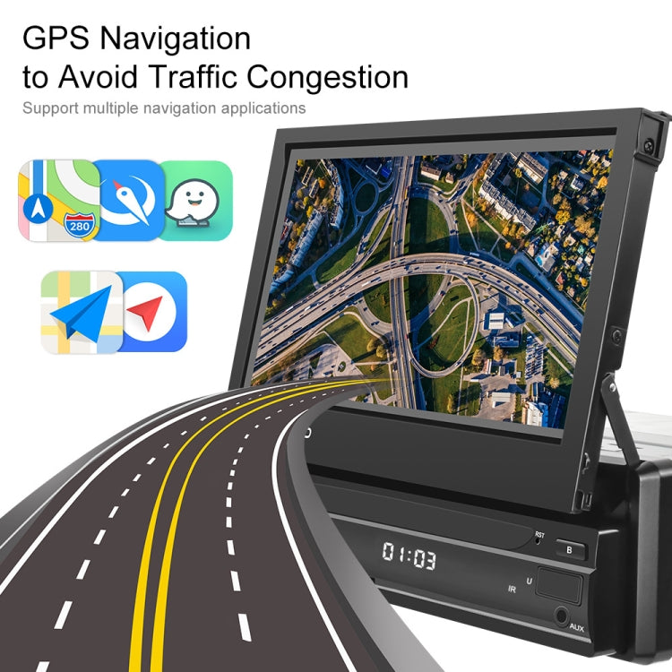 2+64G 7-Inch Single Din Android 10.0 Carplay Screen With GPS Navigation/Bluetooth/Mirror Link/DVR Input, Spec: Standard Edition - Car Monitor by PMC Jewellery | Online Shopping South Africa | PMC Jewellery | Buy Now Pay Later Mobicred