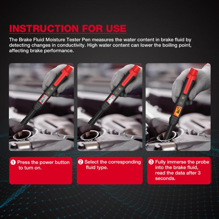 HABOTEST HT663 Motorcycle Vehicle Brake Fluid Moisture Detection Pen - free shipping - PMC Jewellery - Order now!