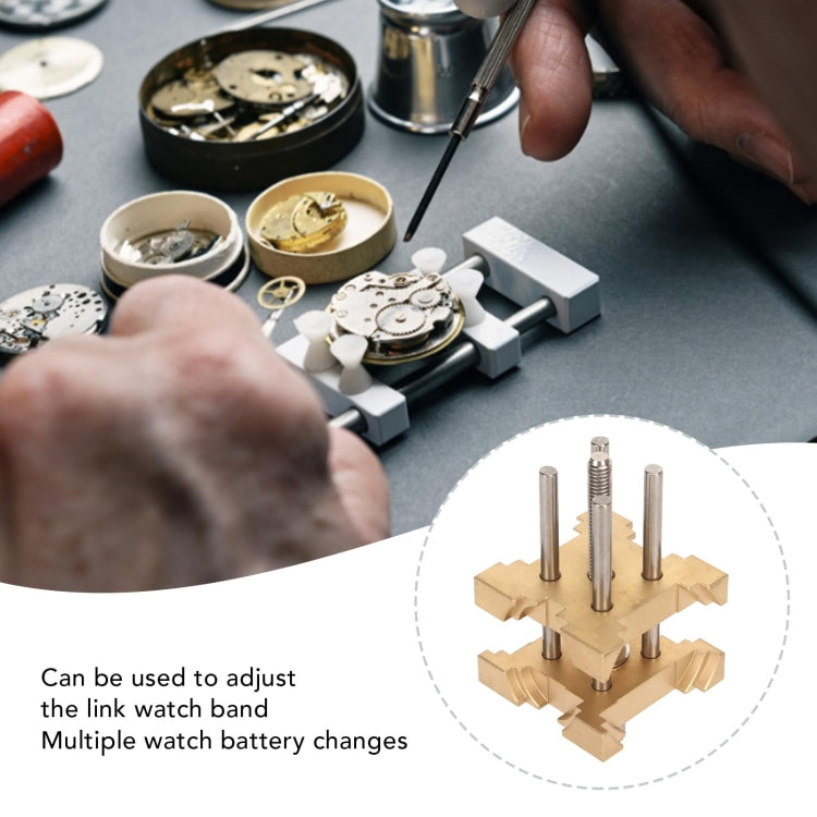 Four-Sided Pure Copper Watch Movement Holder(Yellow) - free shipping - PMC TechLife - Order now!