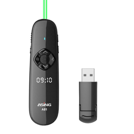 ASiNG A81 PPT Page Turning Clicker With Timing Function & 32G 3-in-1 USB Receiver, Color: Green Light -  by ASiNG | Online Shopping South Africa | PMC Jewellery | Buy Now Pay Later Mobicred