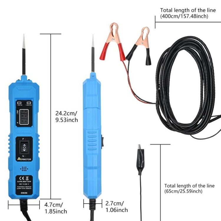 EM286 Multifunctional Car Circuit Electrical System Driving Test Pen, Style: Blue 4m - Electronic Test by PMC Jewellery | Online Shopping South Africa | PMC Jewellery | Buy Now Pay Later Mobicred