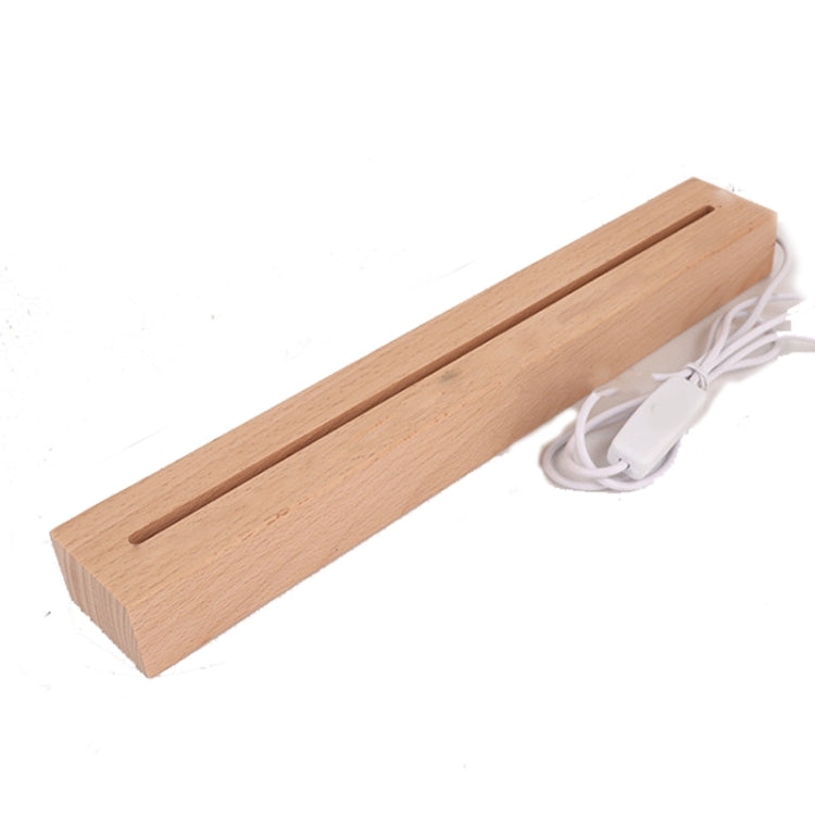 LED Light Solid Wood Luminous Base for Resin Art Acrylic Glass Lights Rectangular 30cm(White Light) - free shipping - PMc TechLife - Order now!