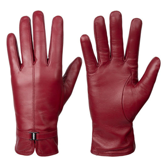 Women Sheepskin Wool Fleece Lined Windproof Warm Gloves Touchscreen Thick Snow Driving Gloves, Size: S(Red) - Full Finger Gloves by PMC Jewellery | Online Shopping South Africa | PMC Jewellery | Buy Now Pay Later Mobicred