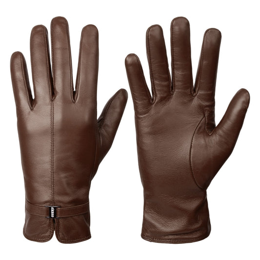 Women Sheepskin Wool Fleece Lined Windproof Warm Gloves Touchscreen Thick Snow Driving Gloves, Size: S(Coffee) - Full Finger Gloves by PMC Jewellery | Online Shopping South Africa | PMC Jewellery | Buy Now Pay Later Mobicred