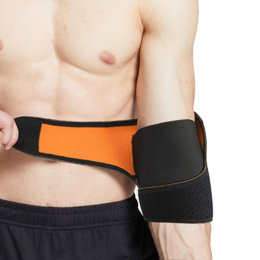 Sweat-absorbent and Breathable Sports Elbow Pads Fitness Arm Joint Warming Sleeves(Black Orange) - Sports Safety by PMC Jewellery | Online Shopping South Africa | PMC Jewellery | Buy Now Pay Later Mobicred