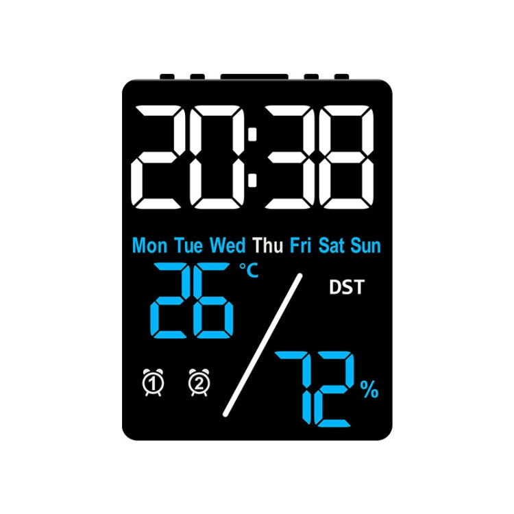 Multifunctional Temperature / Humidity Display Electronic Alarm Clock, Color: Blue Black - Alarm Clocks by PMc TechLife | Online Shopping South Africa | PMc TechLife | Buy Now Pay Later Mobicred
