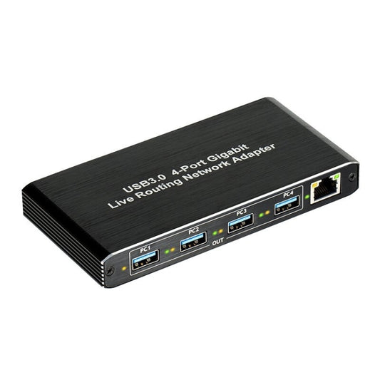 USB3.0 4-Ports Gigabit Network Adapter Plug and Play Router(Black) - Wireless Routers by PMC Jewellery | Online Shopping South Africa | PMC Jewellery | Buy Now Pay Later Mobicred