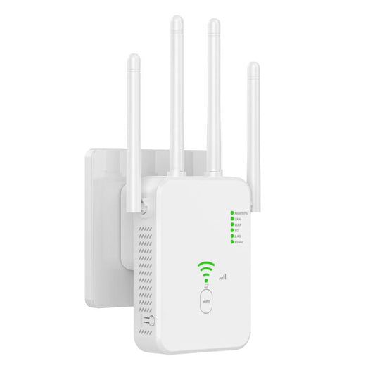 Urant U10 300Mbps 2.4G Wireless Repeater WiFi Signal Amplifier With 4 Antennas EU Plug White - Broadband Amplifiers by Urant | Online Shopping South Africa | PMC Jewellery | Buy Now Pay Later Mobicred