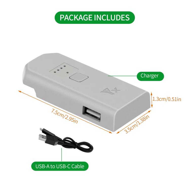 For DJI Neo Drone YX Battery Charger USB-C/Type-C Port Battery Manager(Gray) - free shipping - PMC TechLife - Order now!