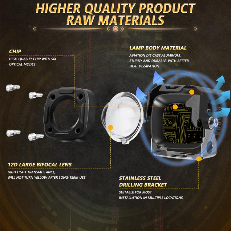 Motorcycle Spotlight Strobe 6 Modes With Control Cable Set(SK1 POR) - Headlights by PMc TechLife | Online Shopping South Africa | PMc TechLife | Buy Now Pay Later Mobicred