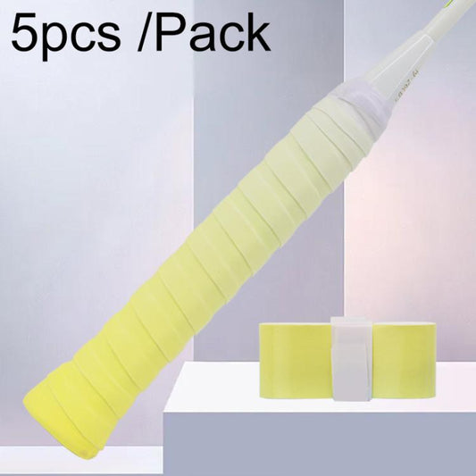 5pcs /Pack Gradient Badminton Racket Flat Non-Slip Sweat-Absorbent Hand Glue(Yellow) - Strapping Strap by PMC Jewellery | Online Shopping South Africa | PMC Jewellery | Buy Now Pay Later Mobicred