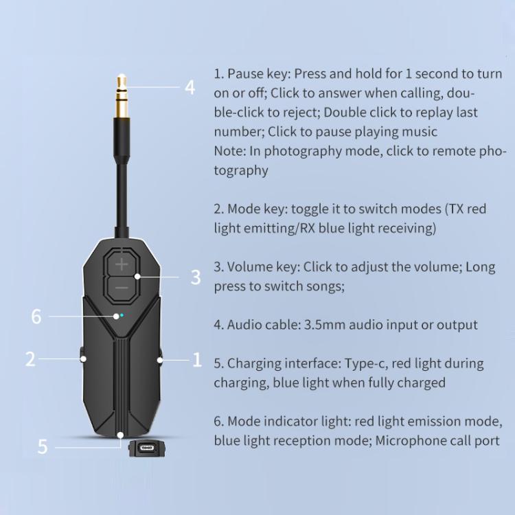 2 In 1 Aux Car Bluetooth 5.4 Audio Receiver Transmitter - free shipping - PMC TechLife - Order now!