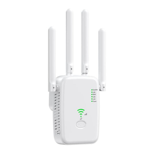 Urant U11 1200Mbps 2.4G&5.8G Wireless Repeater WiFi Signal Amplifier Support WPS Quick Setting UK Plug White - Broadband Amplifiers by Urant | Online Shopping South Africa | PMC Jewellery | Buy Now Pay Later Mobicred