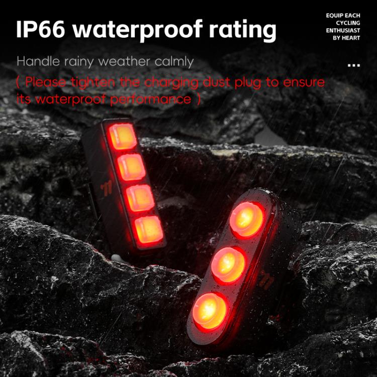 WEST BIKING Bicycle Night Riding Long Endurance Warning Brake Taillight, Style: Square Light Smart - free shipping - PMC TechLife - Order now!