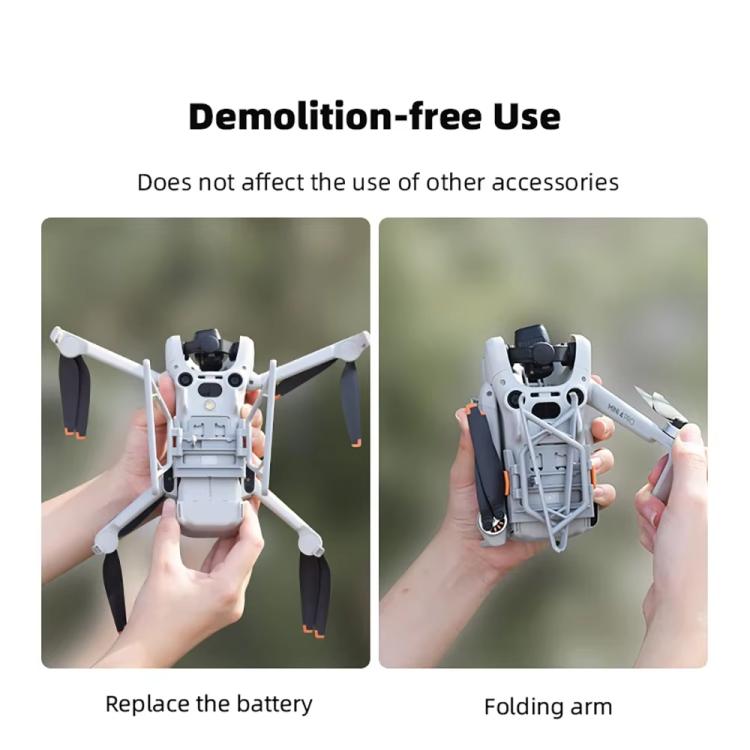 For DJI Mini 4 Pro BRDRC Booster Landing Gear Folding Strap Kickstand(Gray) - free shipping - PMc TechLife - Order now!