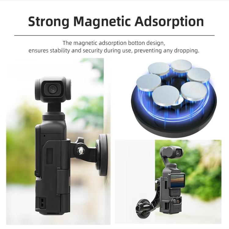 4pcs /Set For DJI Osmo Pocket 3 Flymile Magnetic Bracket Fixed Base Back Clip Adapter Bezel Accessories - free shipping - PMC TechLife - Order now!