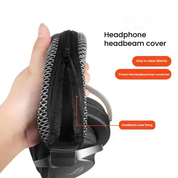 For ASUS ROG Delta S Headphone Head Beam Cover Headband Cushion(White Grid) - Earmuff & Pad by PMc TechLife | Online Shopping South Africa | PMc TechLife | Buy Now Pay Later Mobicred