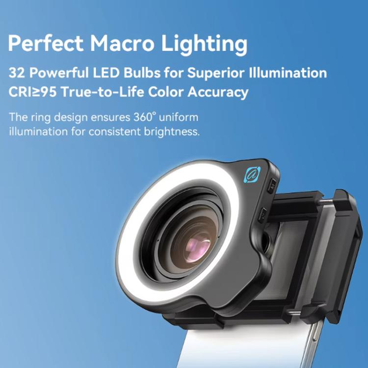 APEXEL 10-20x Zoom Macro Lens With 45-Mode Fill Light Kit for Smartphones - free shipping - PMC TechLife - Order now!