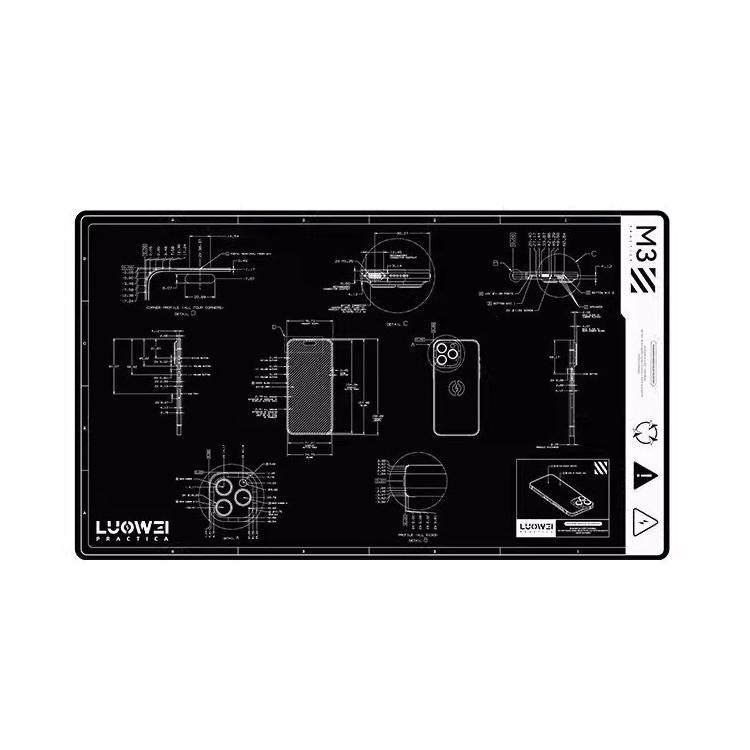 LUOWEI M3 27 inch Cell Phone Computer Repair Workbench Heat Insulation Mat High Temperature Resistant Odorless Silicone Mat - free shipping - PMC TechLife - Order now!