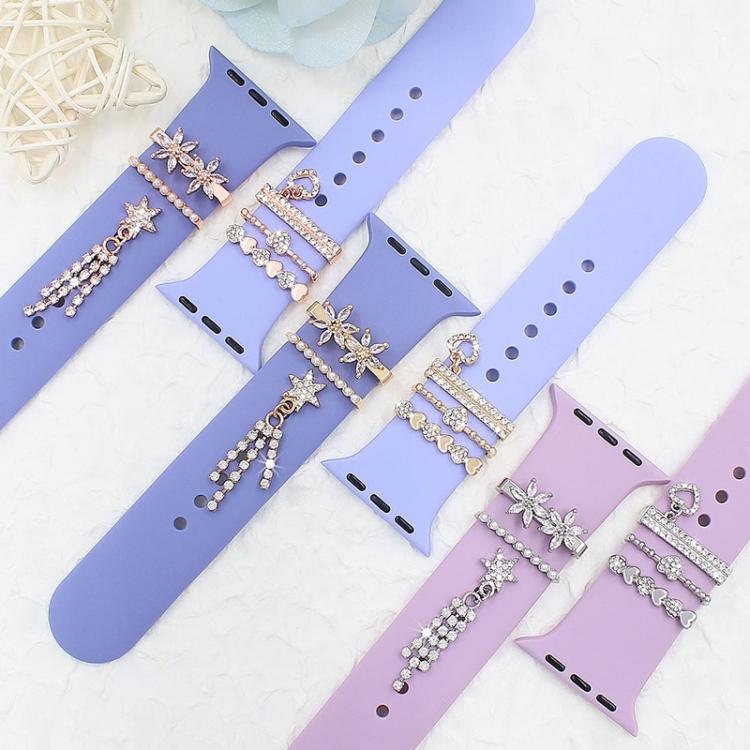 3pcs / Set 22mm Width Smart Watch Silicone Band Decorative Ring Metal Accessories, Style: 4 - Watch Decorations by PMC TechLife | Online Shopping South Africa | PMC TechLife | Buy Now Pay Later Mobicred