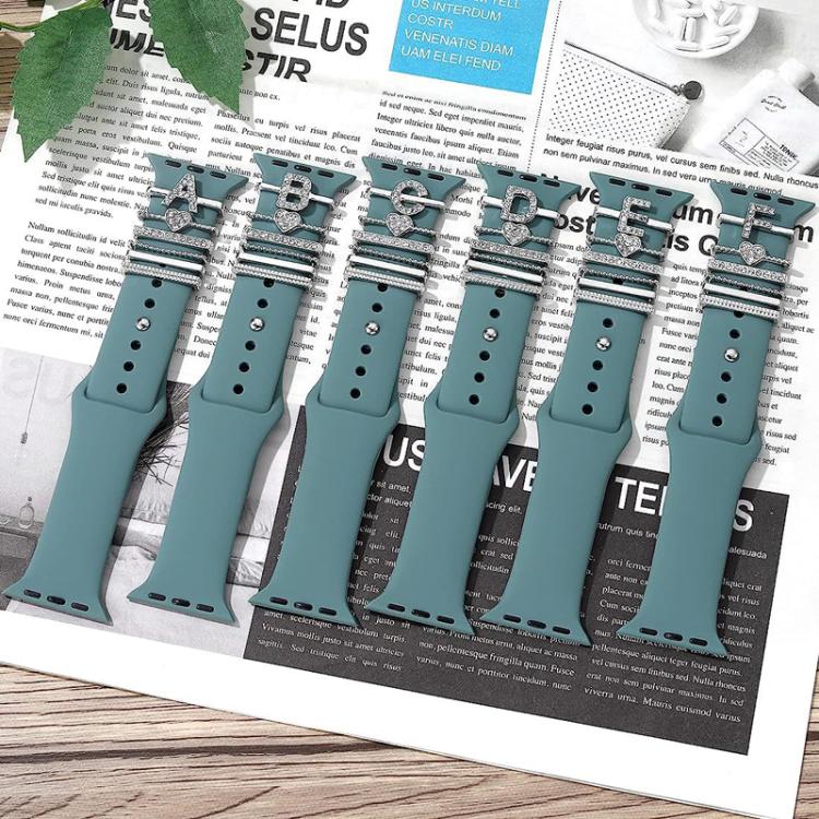 6pcs / Set Smart Watch Silicone Band Decorative Ring Metal Accessories, Size: R(Silver) - Watch Decorations by PMC TechLife | Online Shopping South Africa | PMC TechLife | Buy Now Pay Later Mobicred